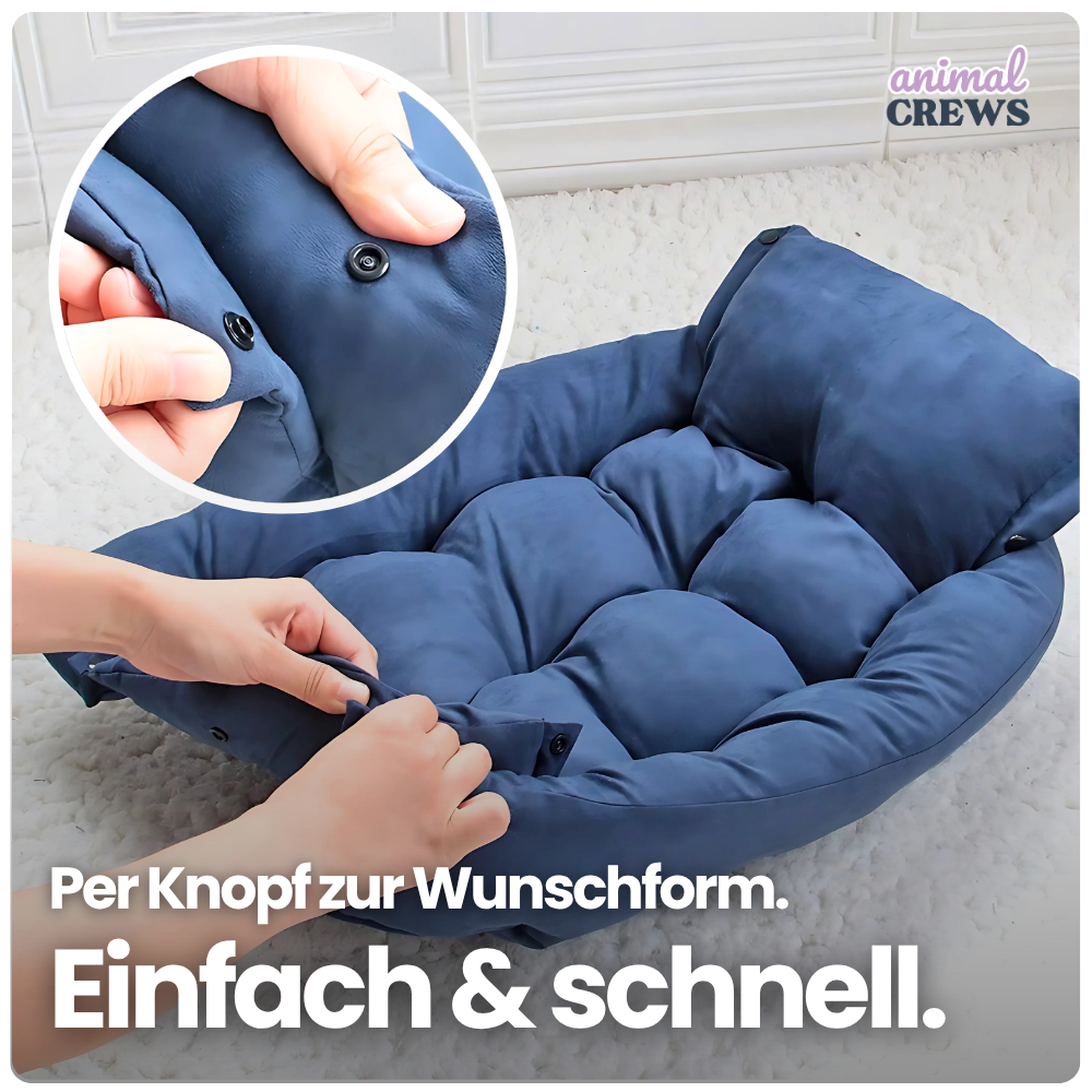 3-in-1 Haustierbett – Umwandelbar als Sofa, Matte & Nest