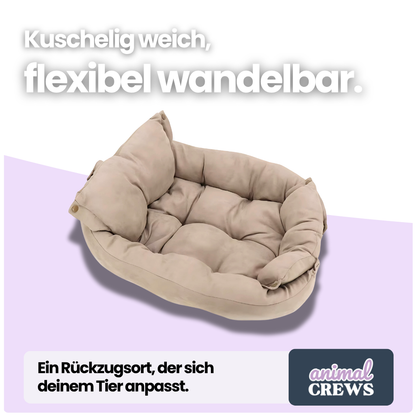 3-in-1 Haustierbett – Umwandelbar als Sofa, Matte & Nest