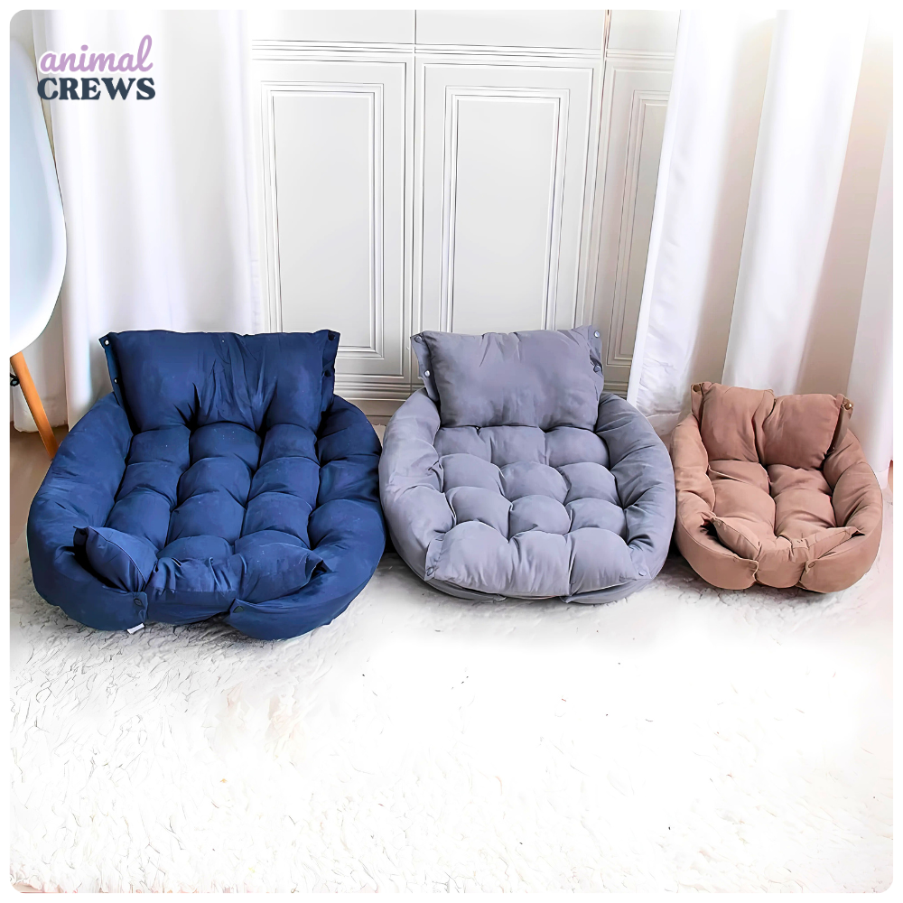 3-in-1 Haustierbett – Umwandelbar als Sofa, Matte & Nest